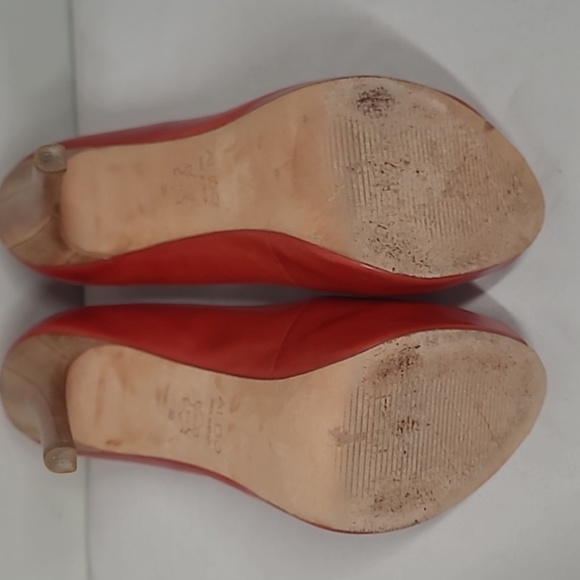Aldo Women's Red Peep Toe Heels - Picture 6 of 7